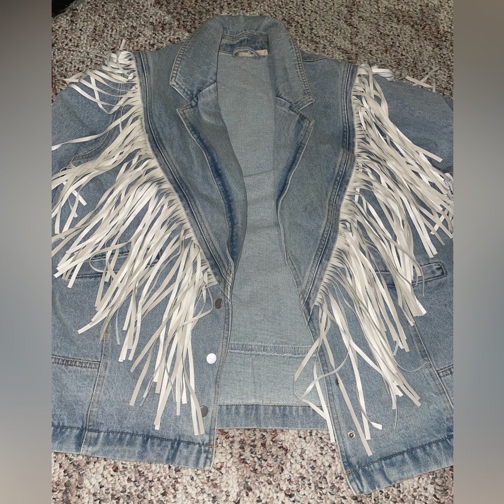 Fringe Denim Jacket - Picture 2 of 6
